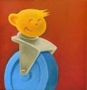 tete-à-roulette acrylique sur bois n°3