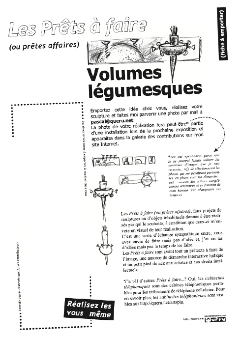 les volumes légumesques, prêts-à-faire, la fiche participative